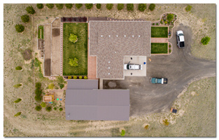 aerial image of a home